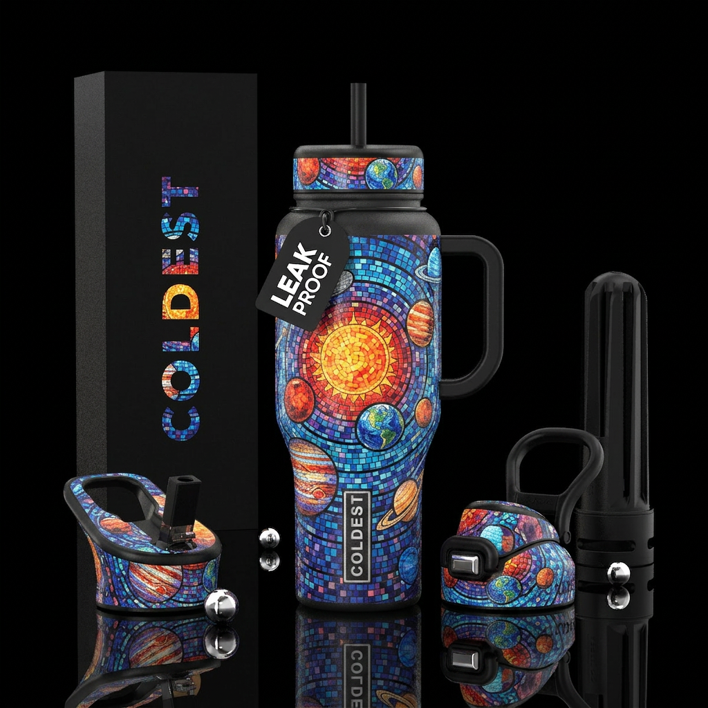 Not On This Earth water bottle design