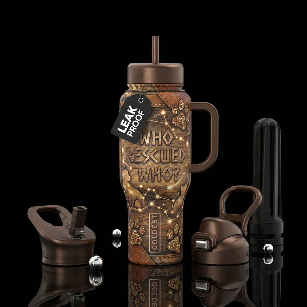 Who rescued who? water bottle design