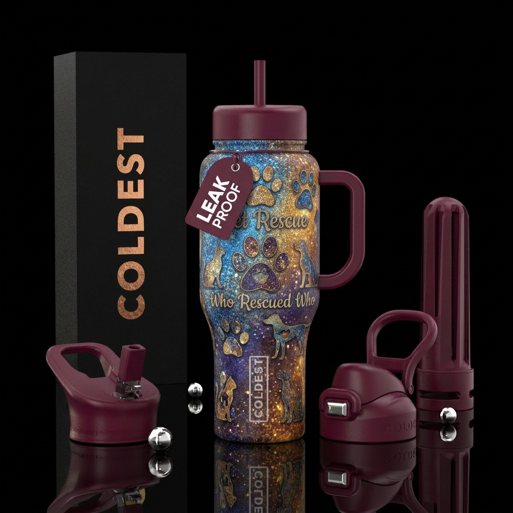 Who Rescued Who 2 water bottle design