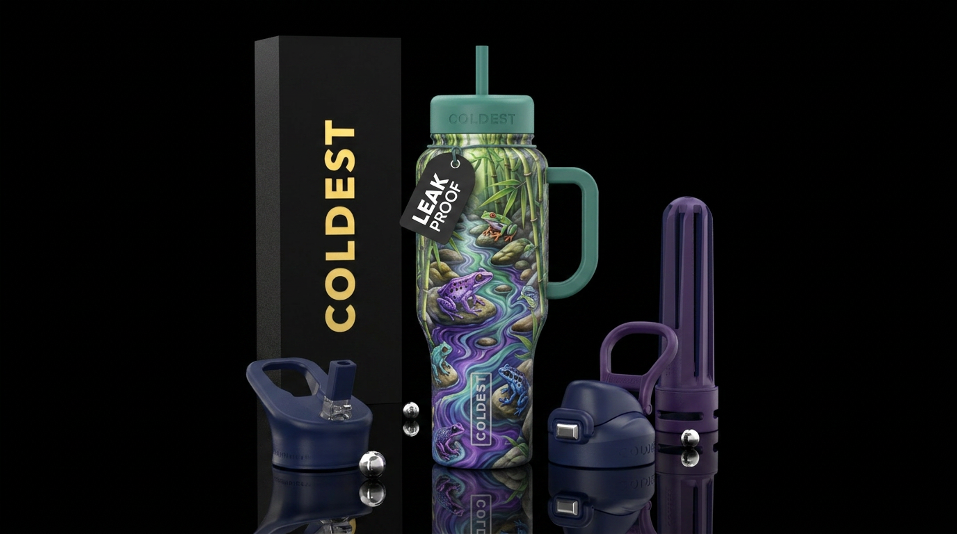 Bamboo Frogs water bottle design