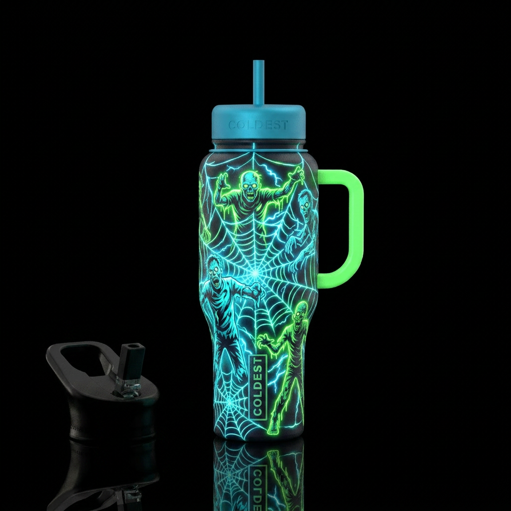 Zombie Webs water bottle design