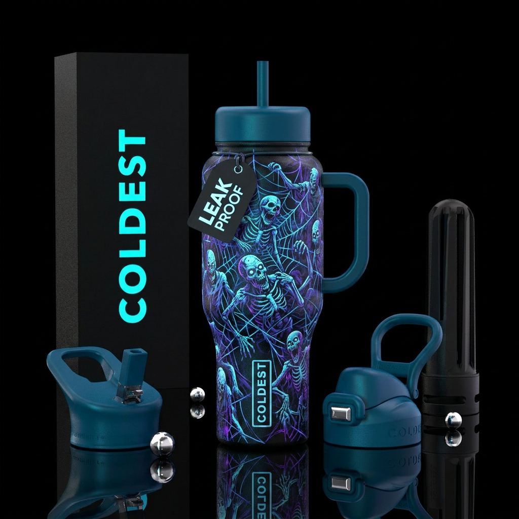 Zombie Webs water bottle design