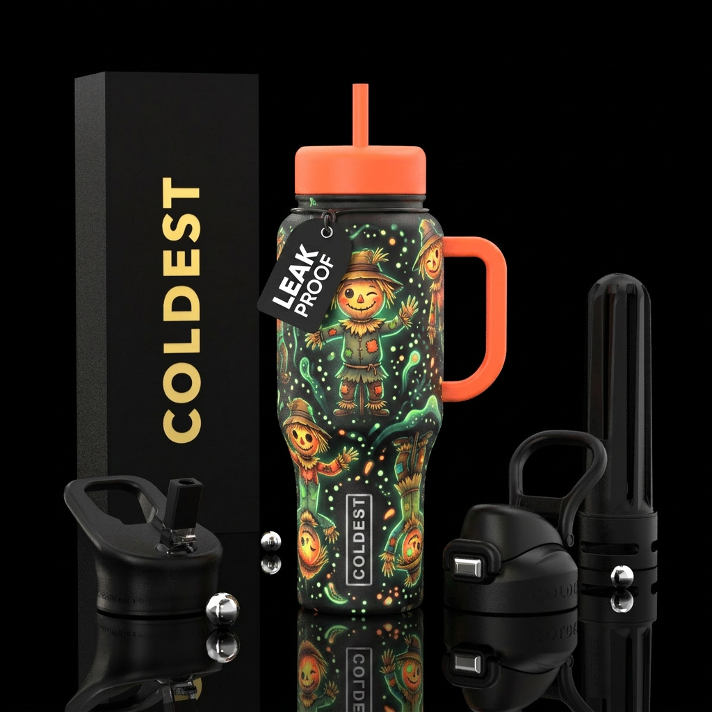 Glowie Scarecrow water bottle design
