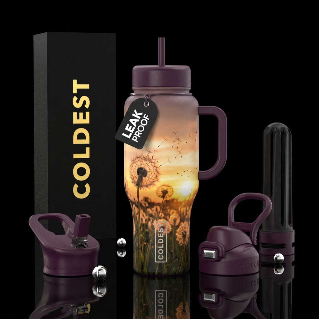 Dandelion Wishes water bottle design
