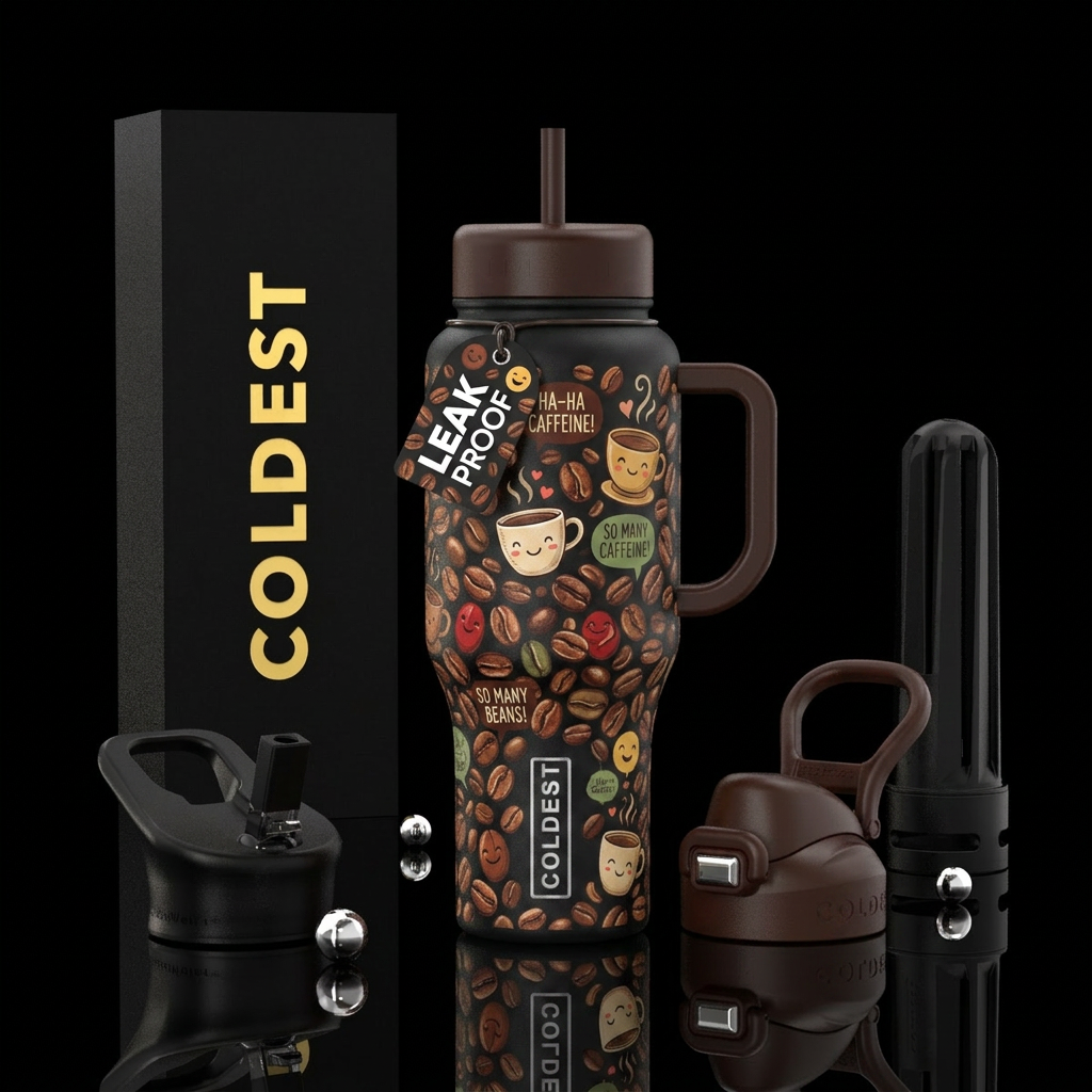 Funny Beans water bottle design
