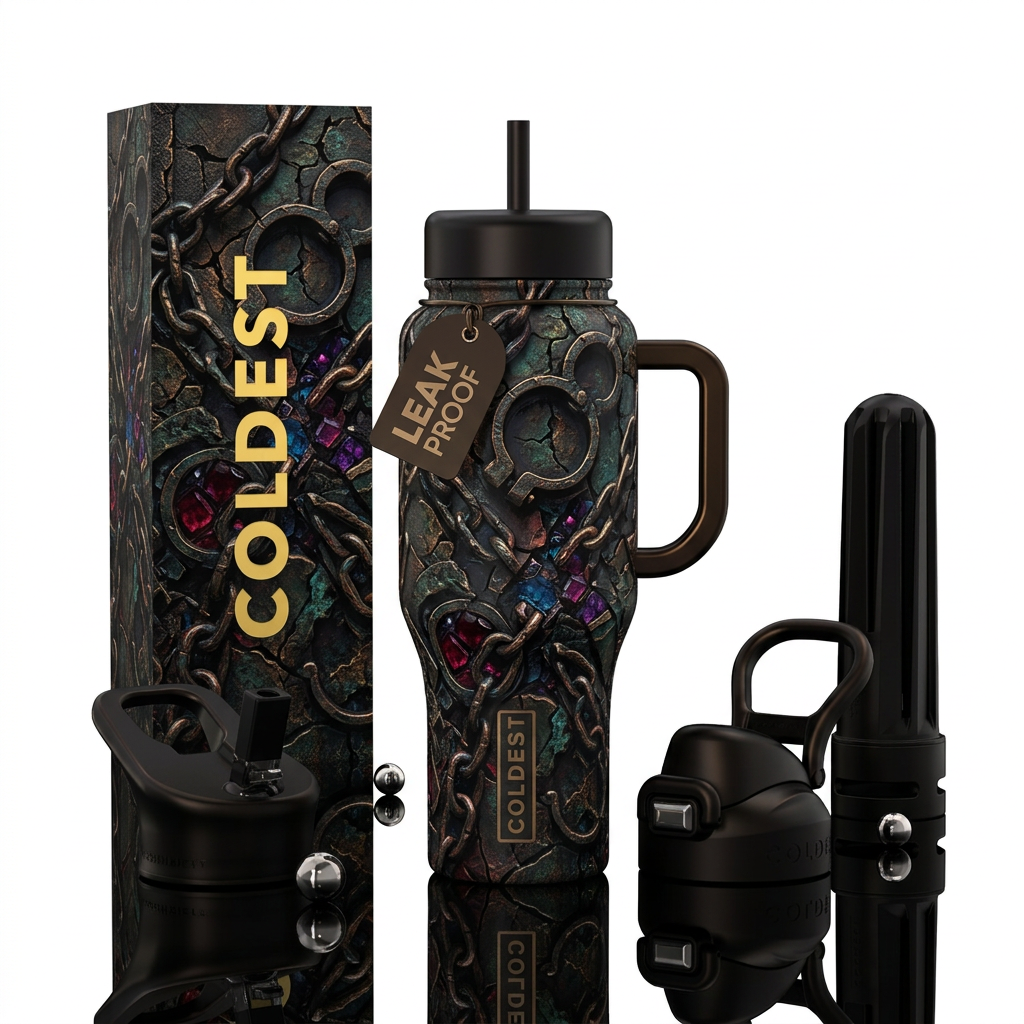 Chained Up water bottle design