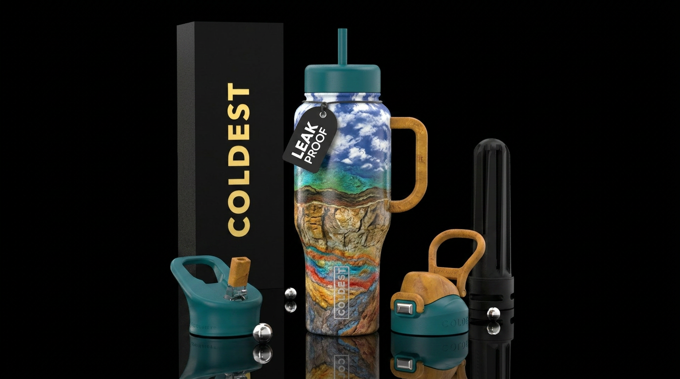 Earths Layers water bottle design