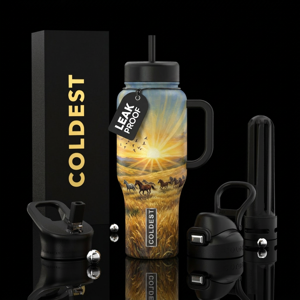 Wild Horses water bottle design