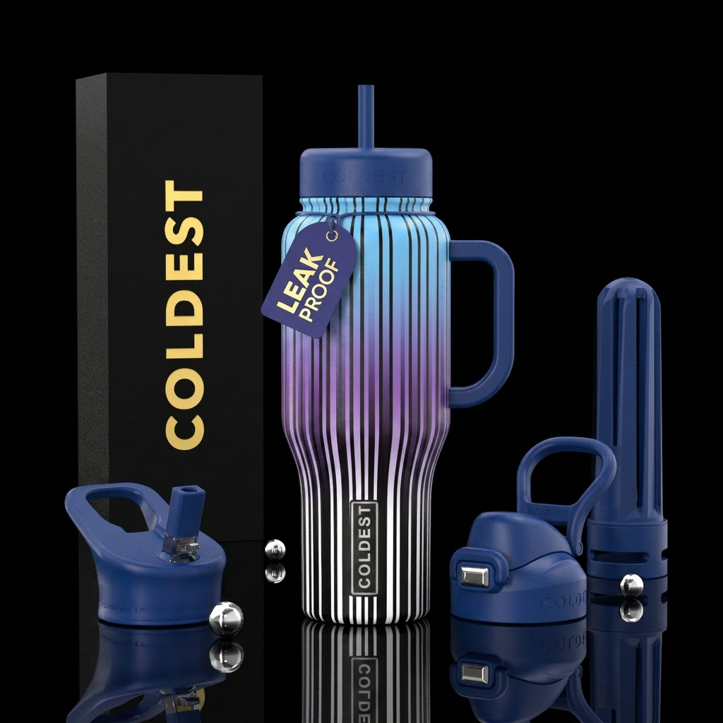 Vertical Fades water bottle design