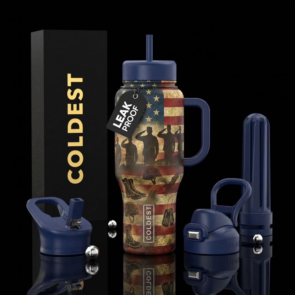 Soldiers Salute water bottle design
