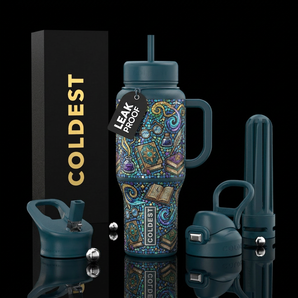 Readers Unite water bottle design