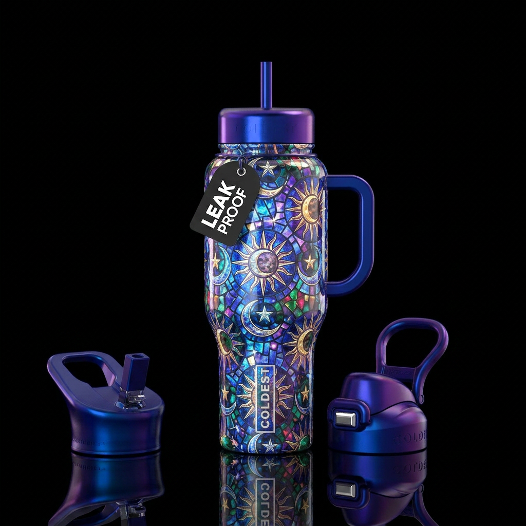 Mosaic Sky water bottle design