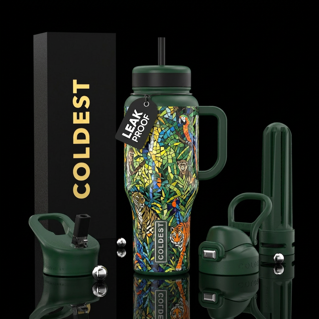 Somewhere In The Jungle water bottle design