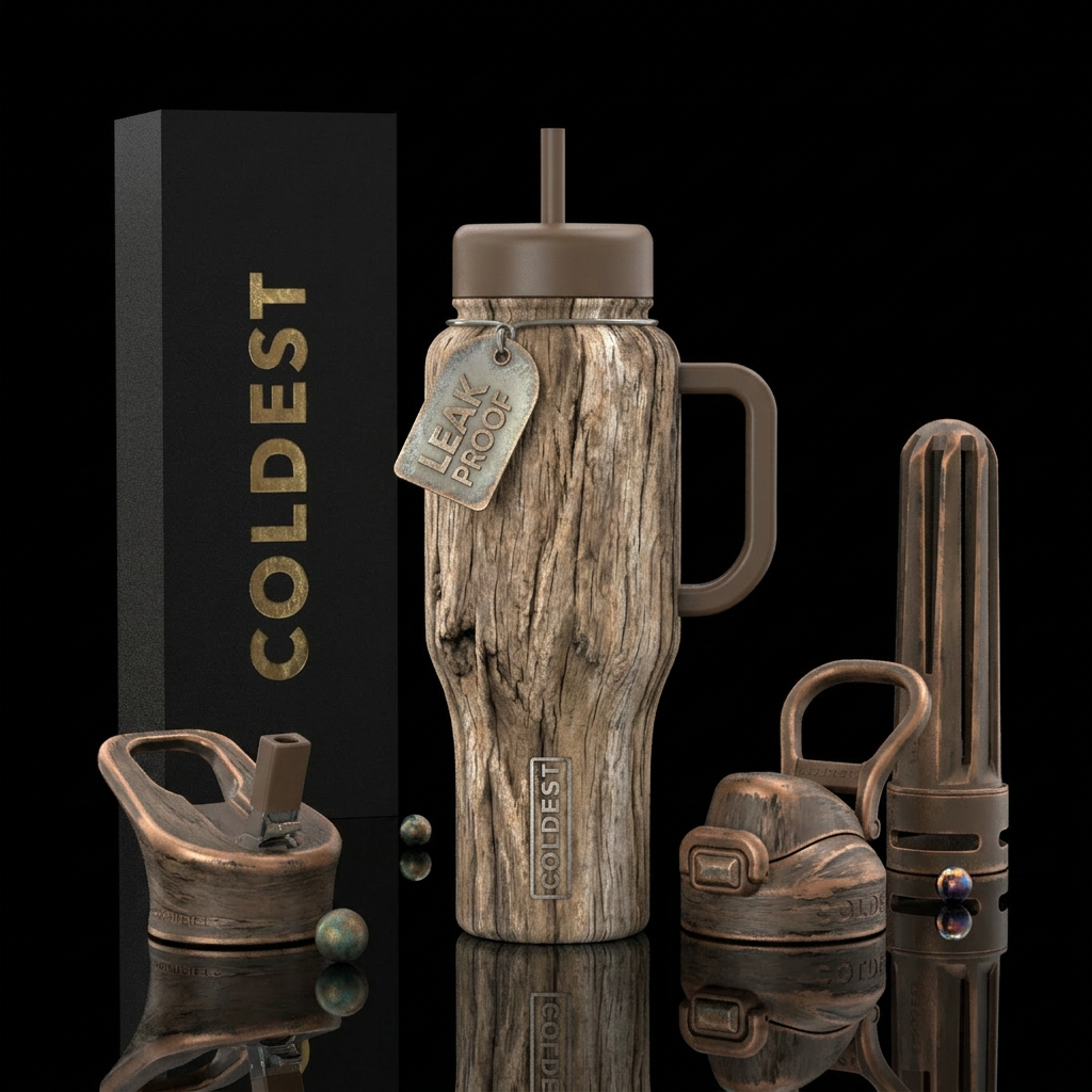 Driftwood water bottle design