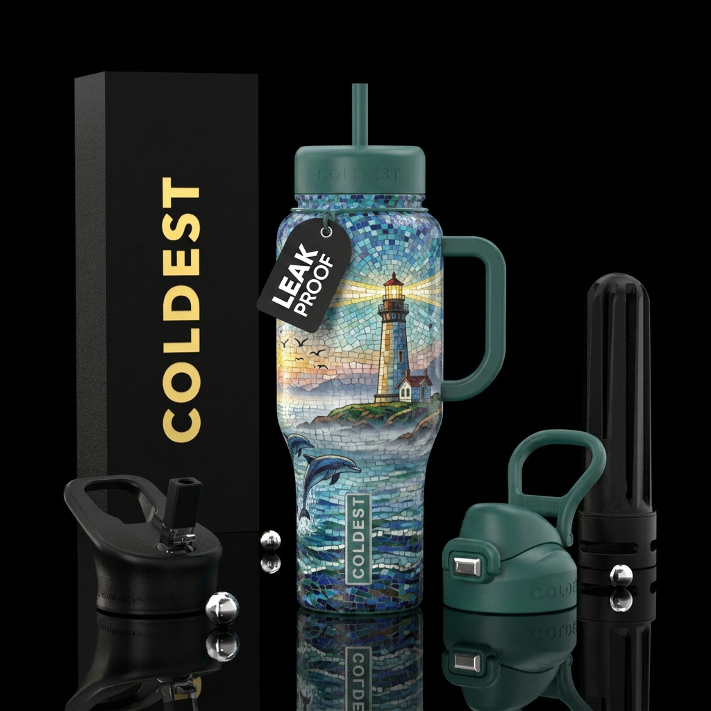 Lighthouse Dream water bottle design