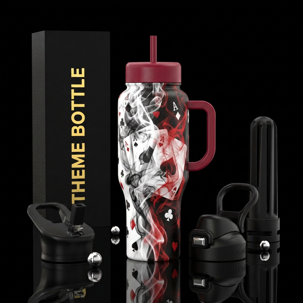 Aces water bottle design