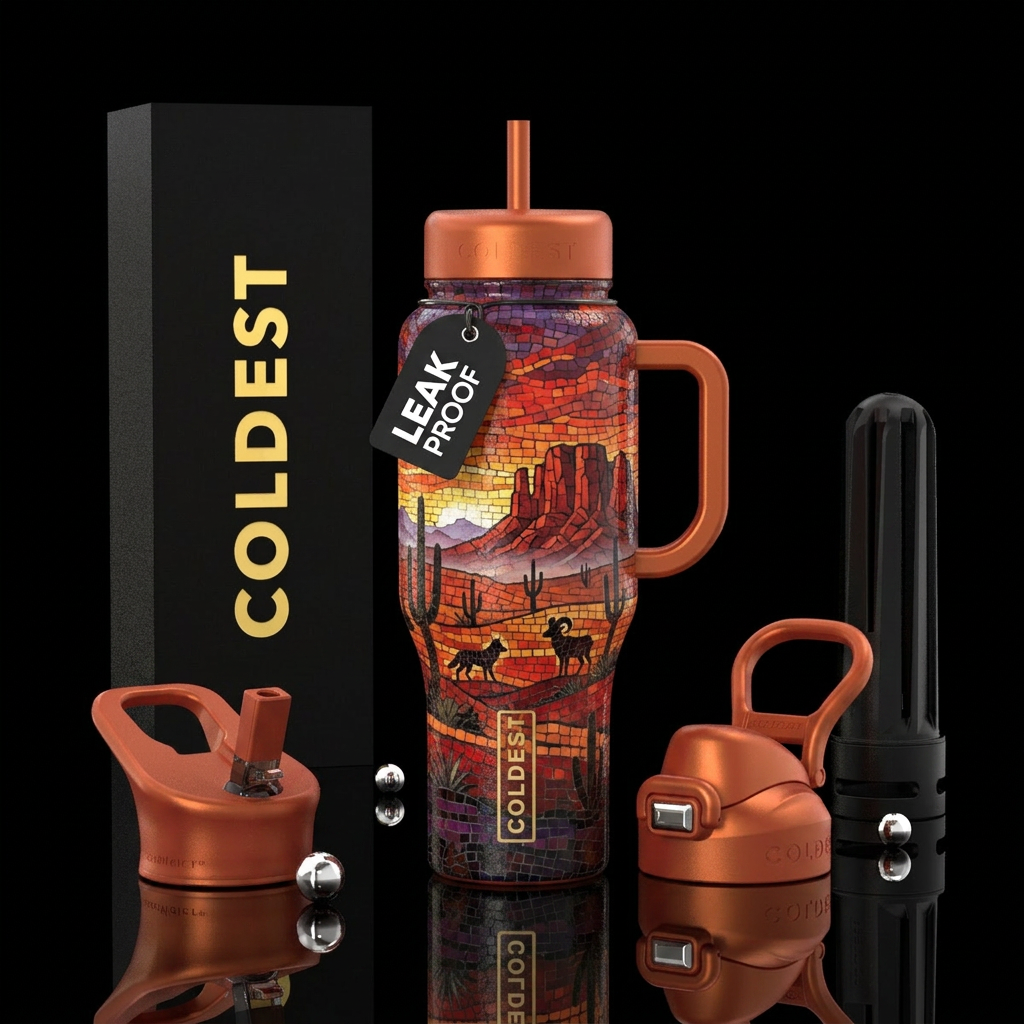Mosaic Arizona Desert water bottle design