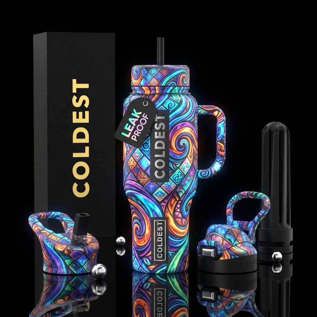 Mosaic Tribal water bottle design