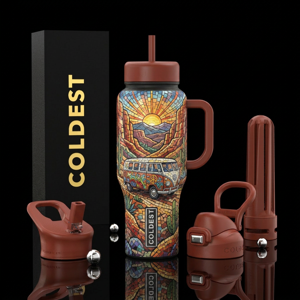 Mosaic Canyon water bottle design