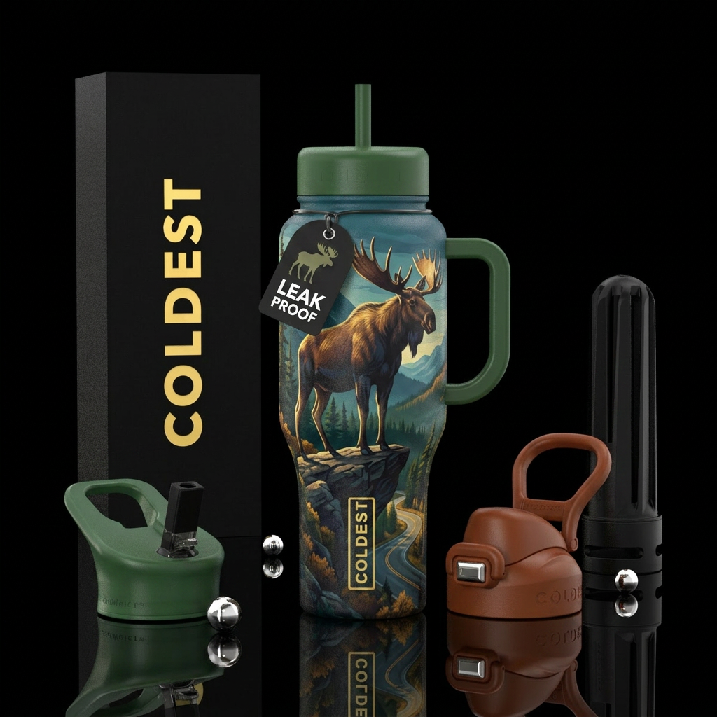 Bull Moose water bottle design