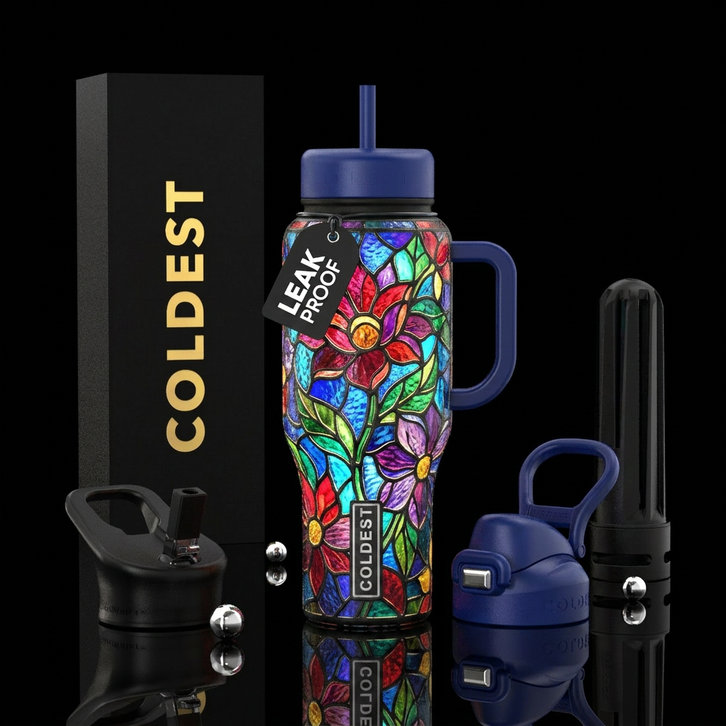 Stained Glass water bottle design