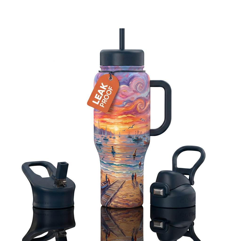 Painted Bay water bottle design