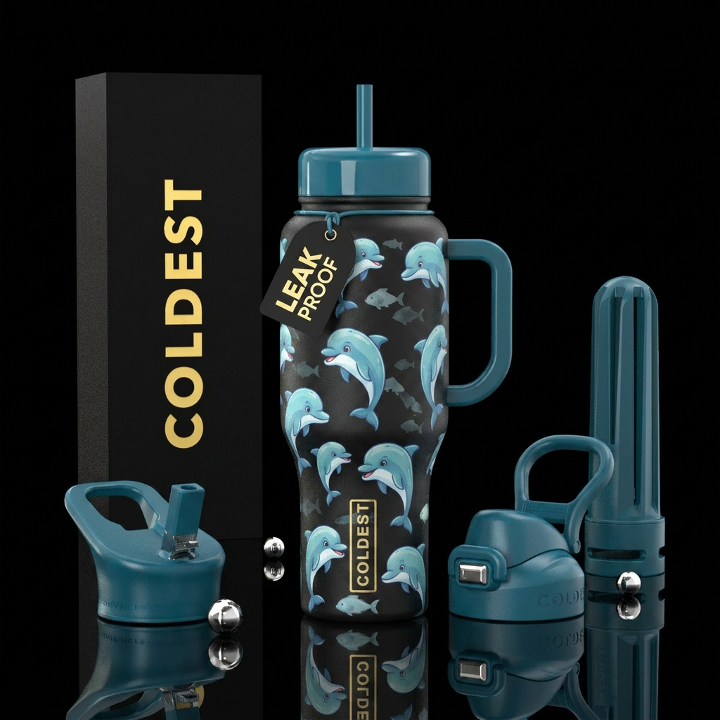 Baby Dolphin water bottle design