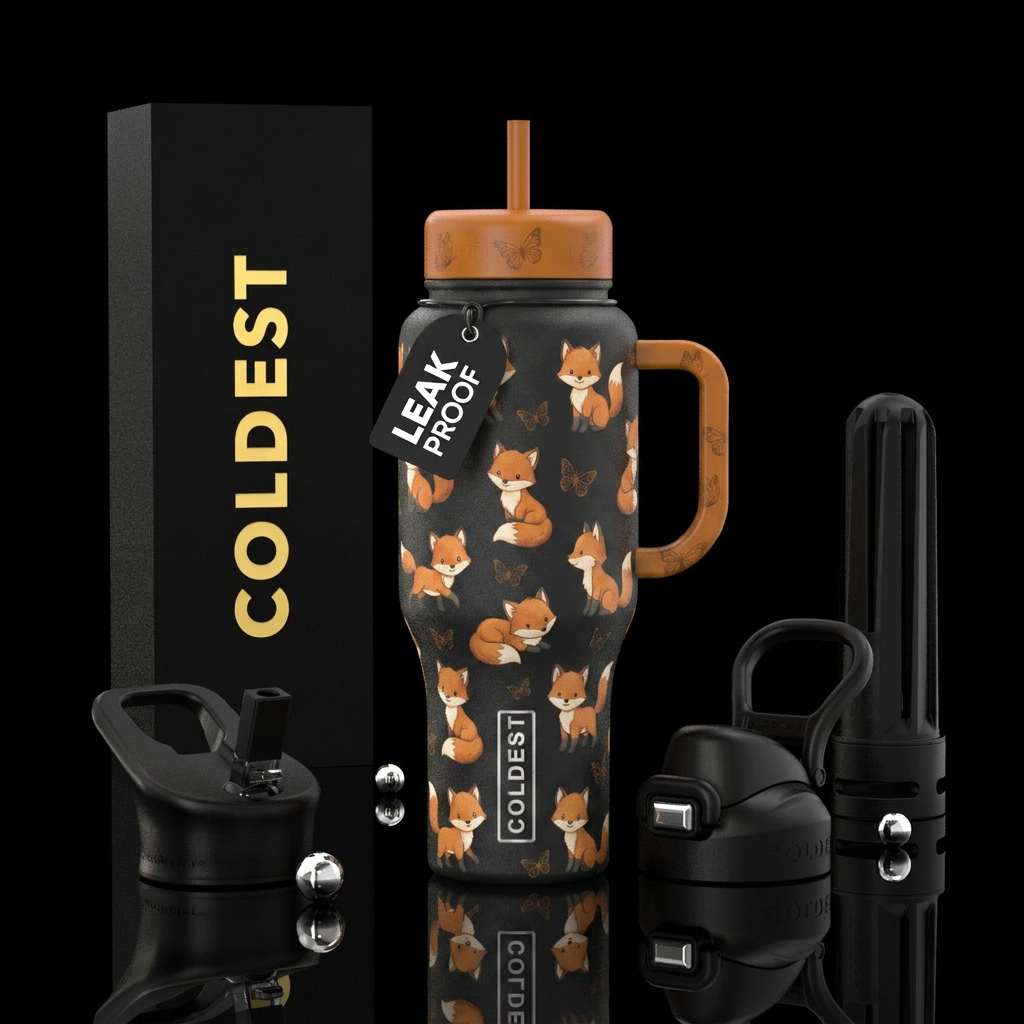 Baby Fox water bottle design