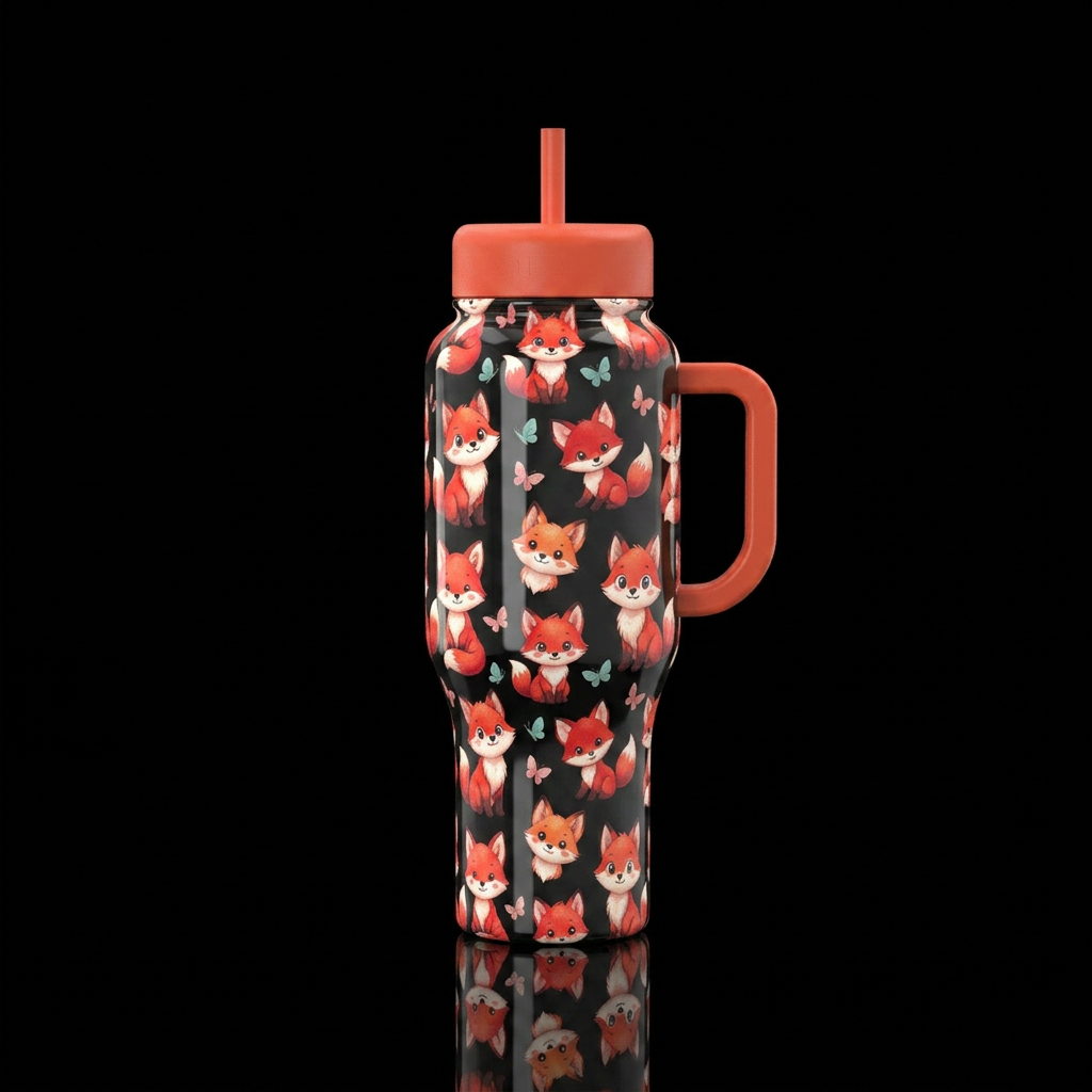 Baby Red Fox water bottle design