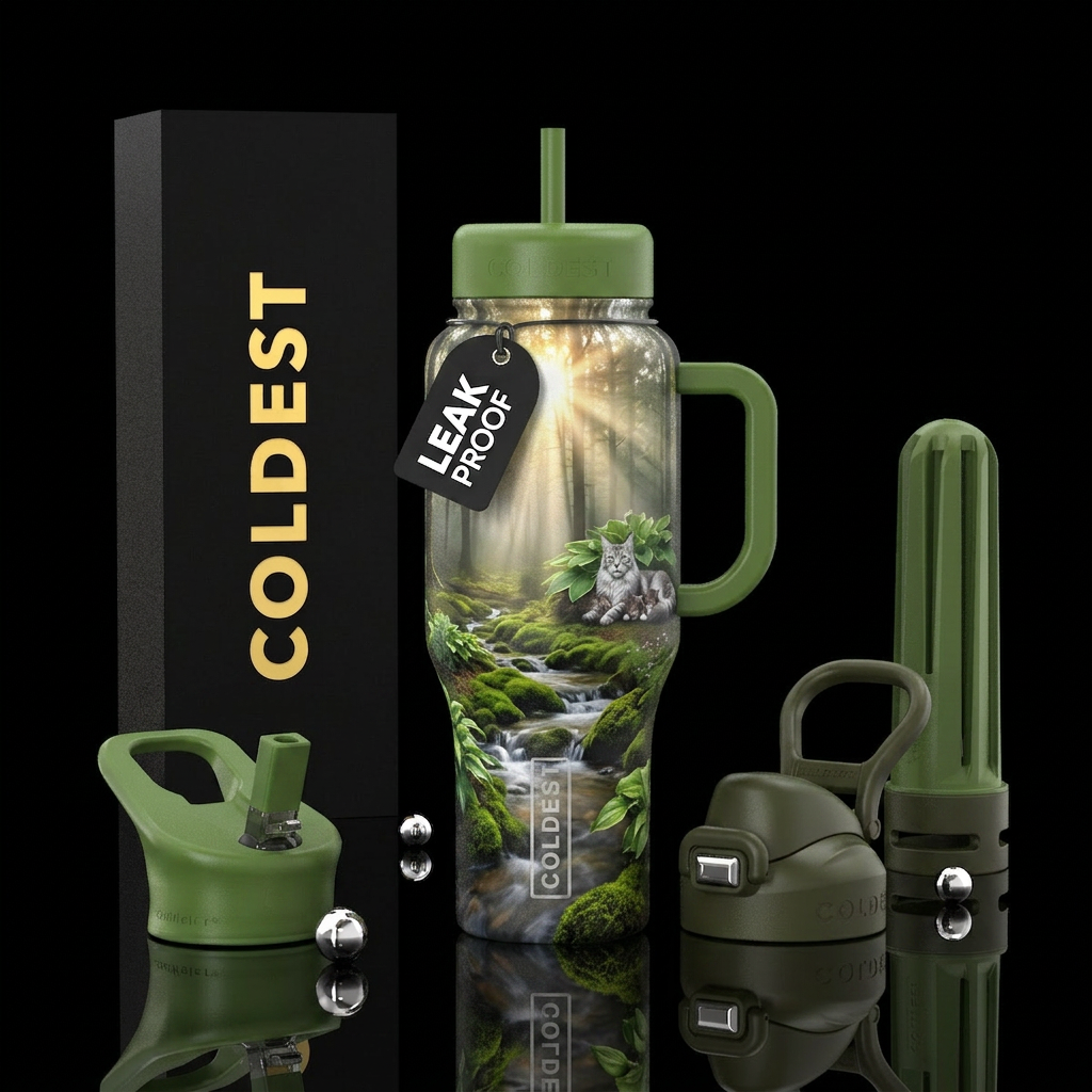 Foggy Forest water bottle design
