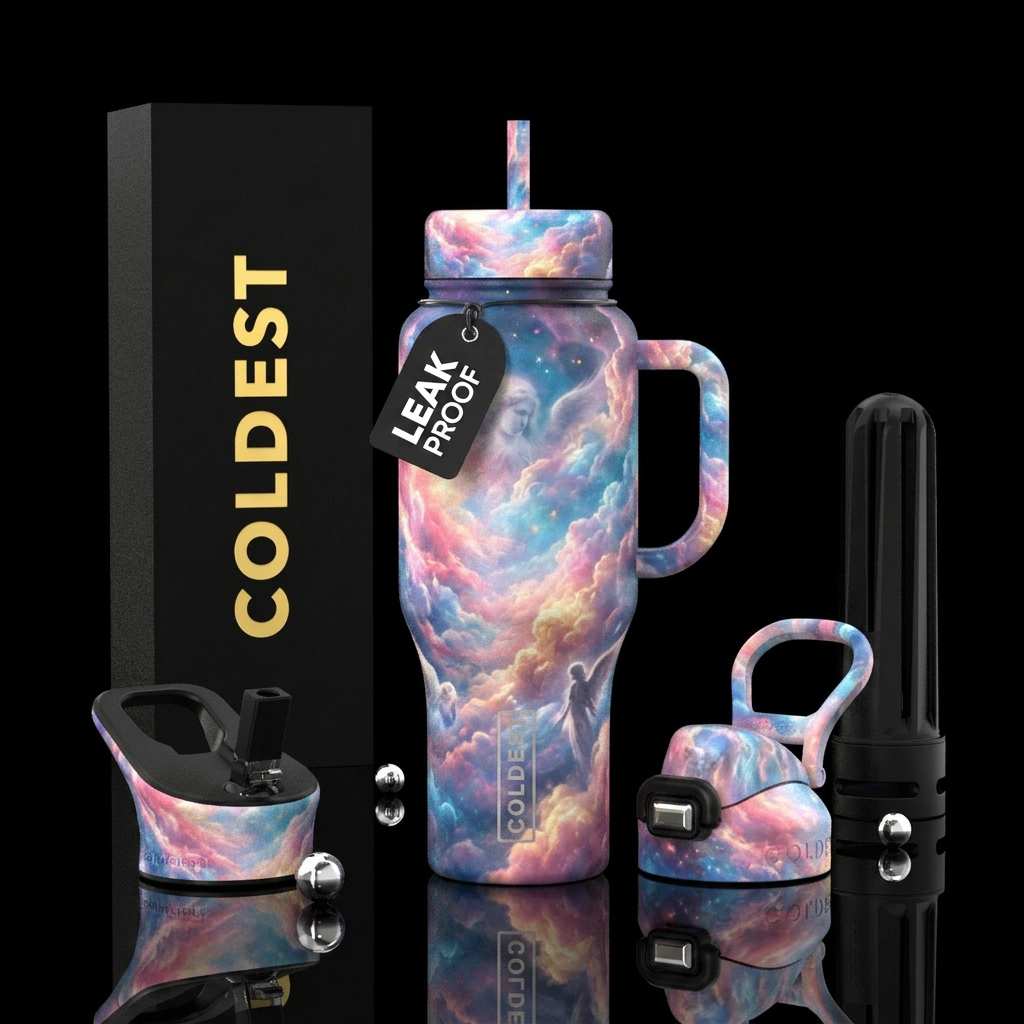 Angels Among Us water bottle design