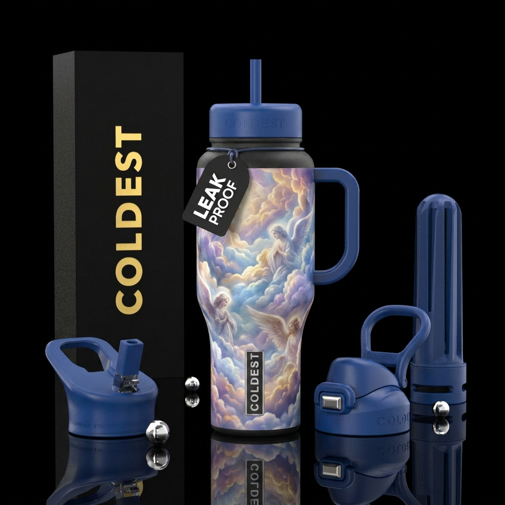 Angels In The Clouds water bottle design