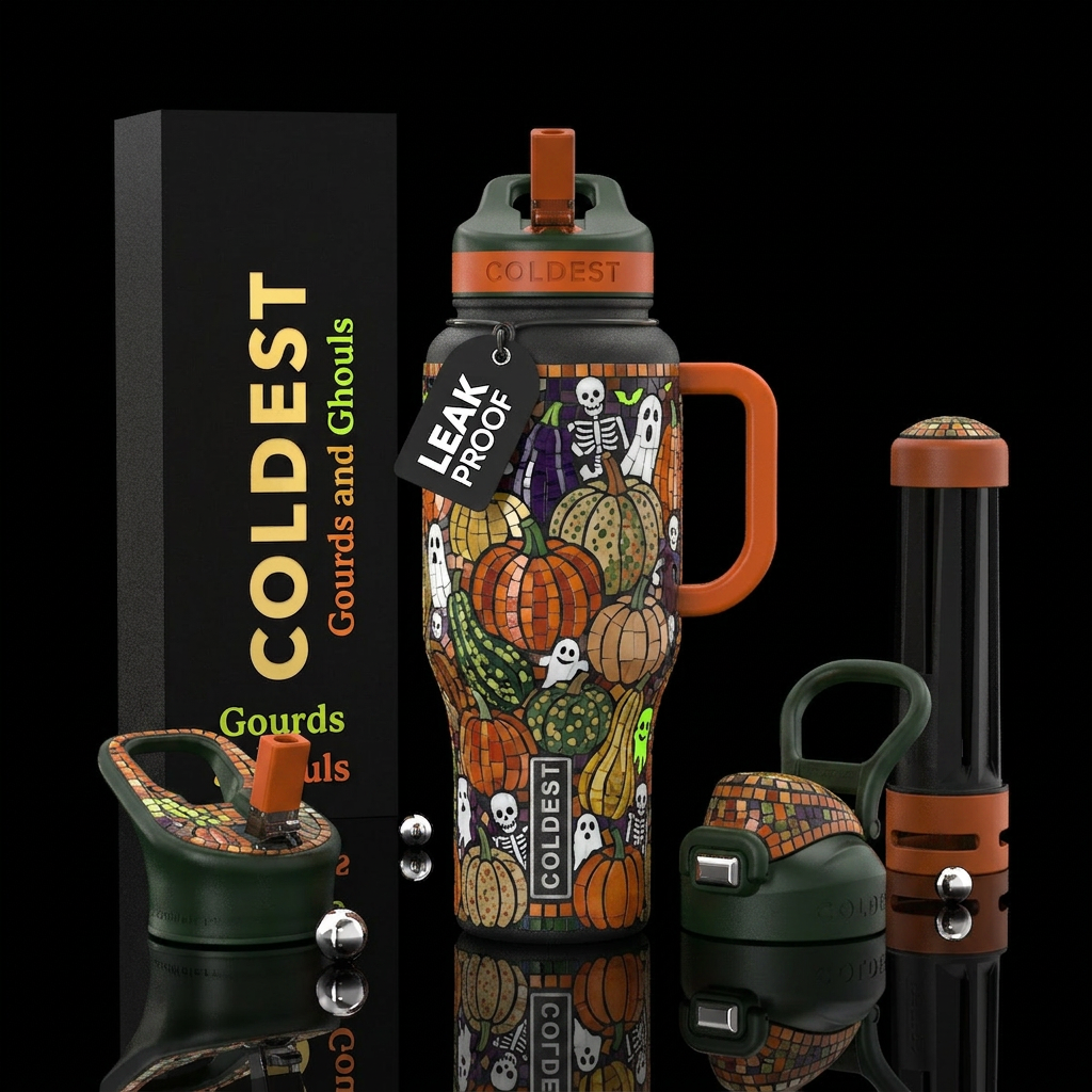 Gords and Ghouls water bottle design