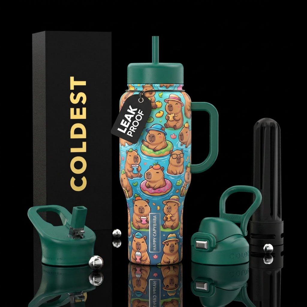 Happy Capy! water bottle design