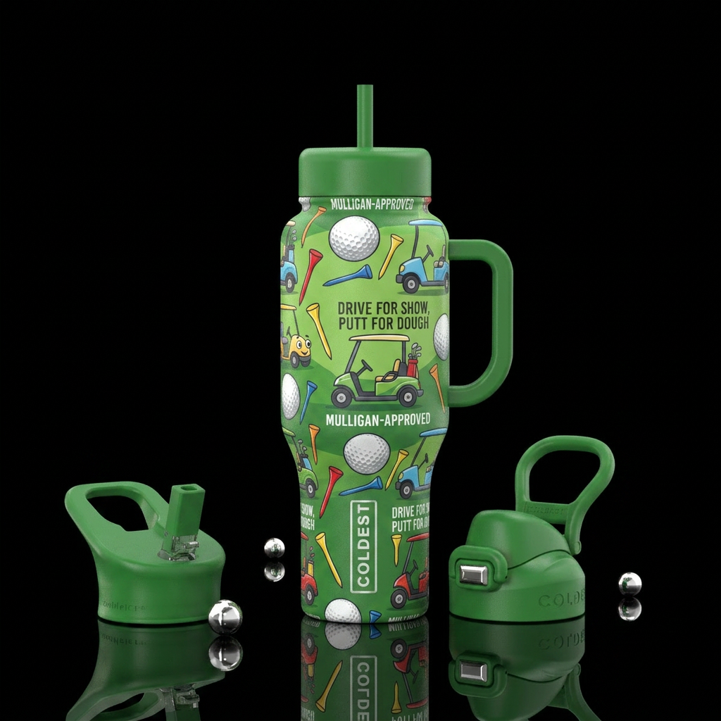 Tee Time water bottle design