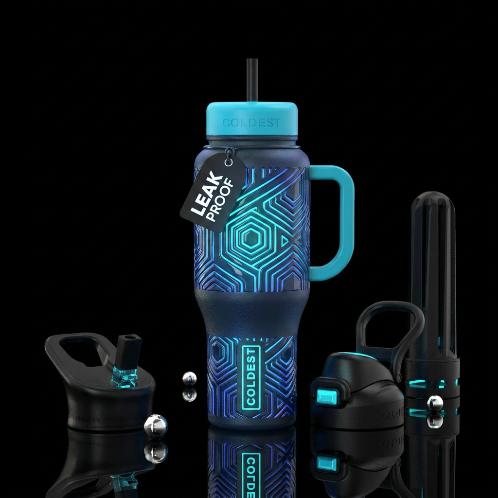 glowie lines water bottle design