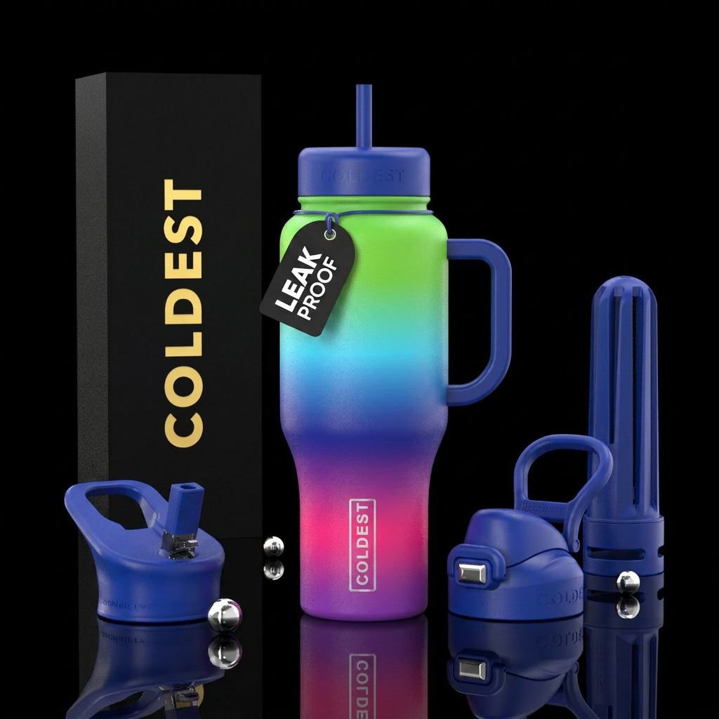 Color Ombre water bottle design