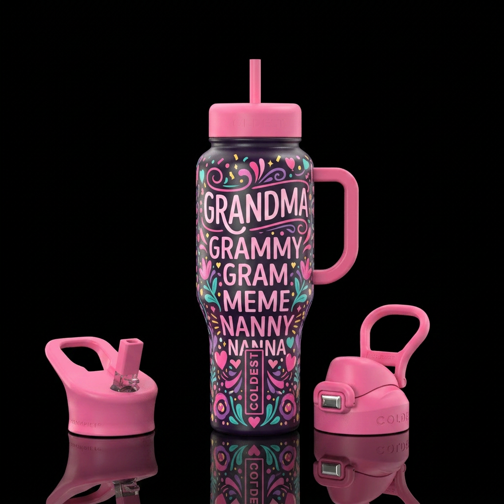 Grandma water bottle design
