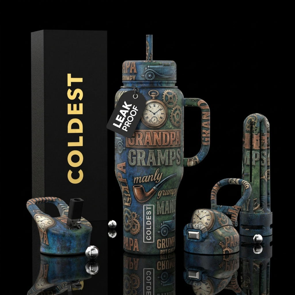 Grandpas water bottle design
