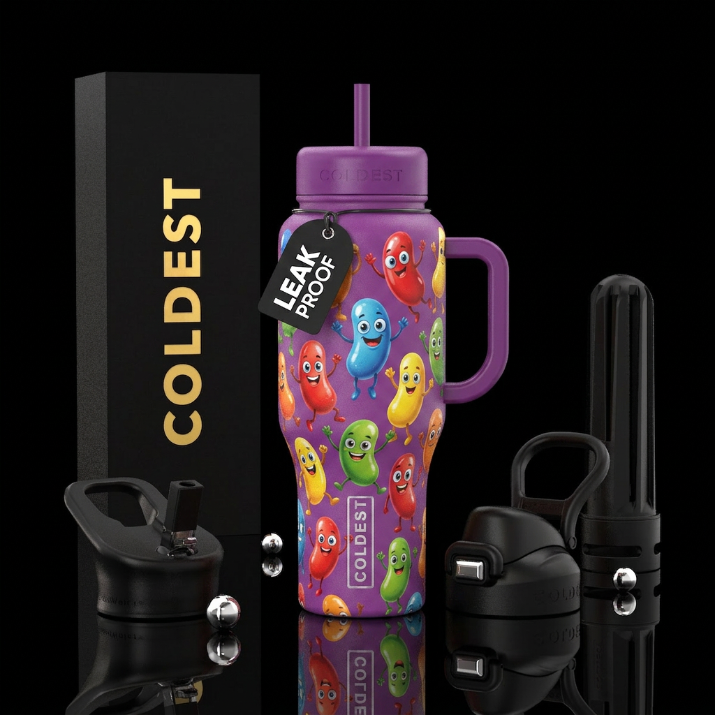 Jumping Jellys water bottle design