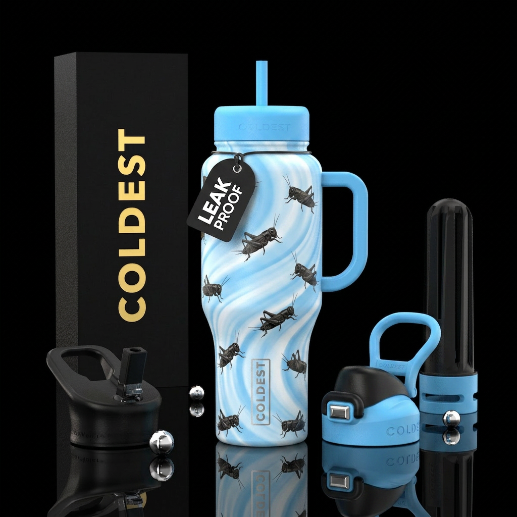 Crickets! water bottle design