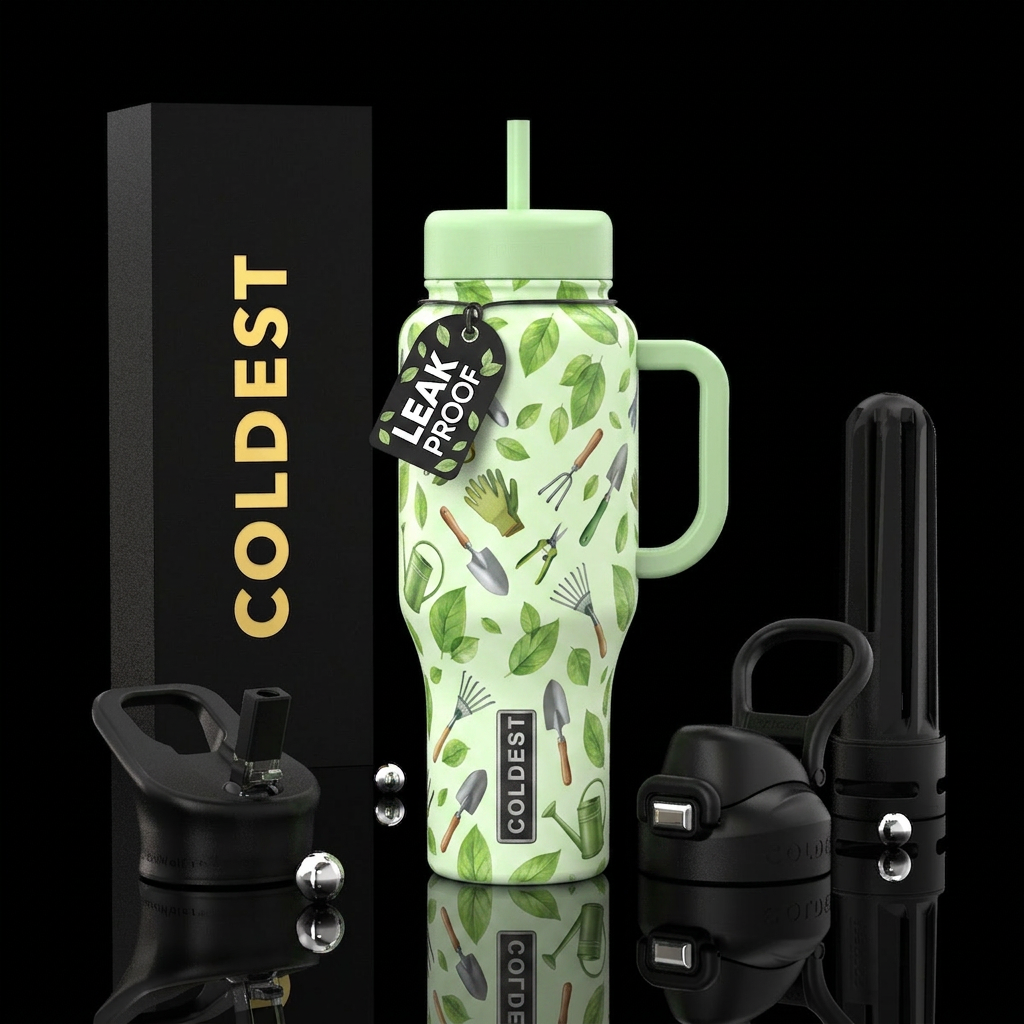 Gardening Time water bottle design