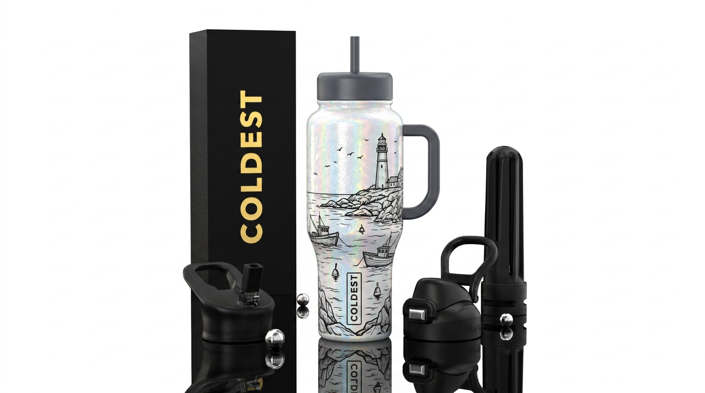 Coastline water bottle design