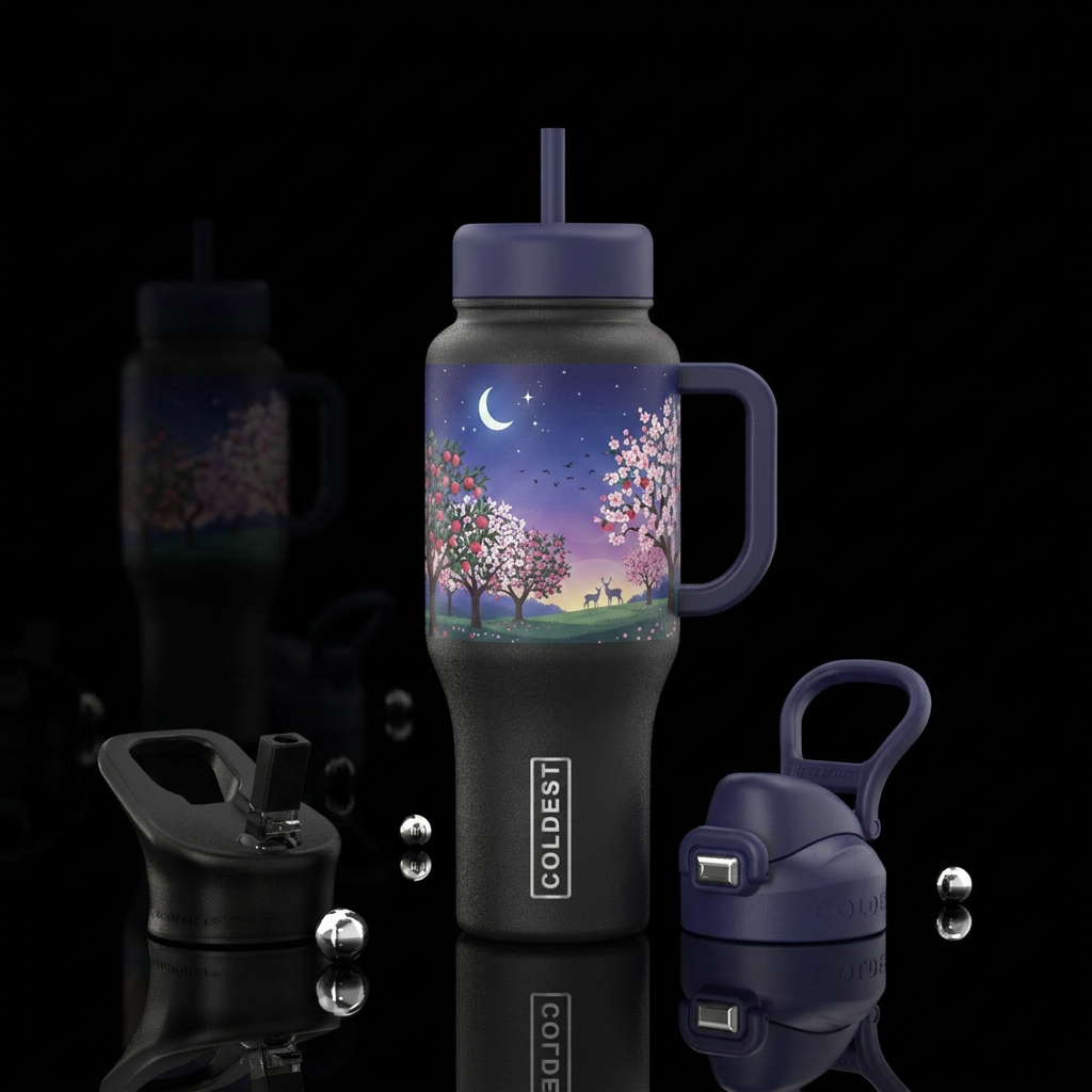 Apples In Bloom water bottle design