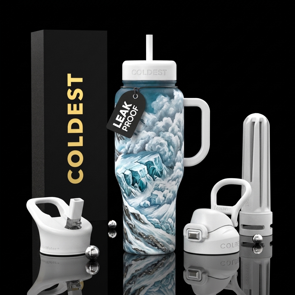 Avalanche water bottle design