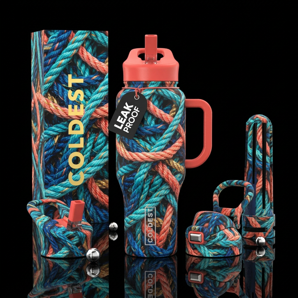 Tangled Mess water bottle design