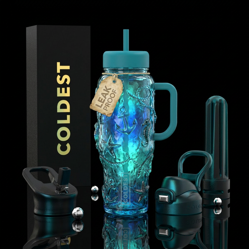 Blown Glass water bottle design
