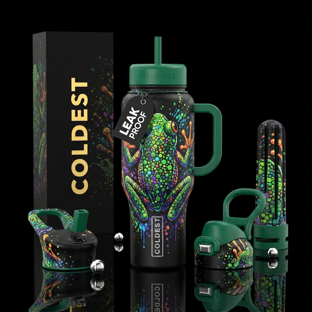 Magic Frog water bottle design