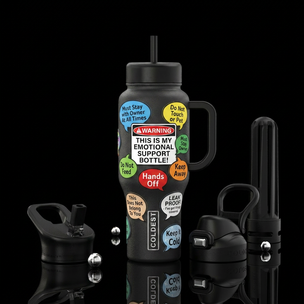 Emotional Support Bottle water bottle design