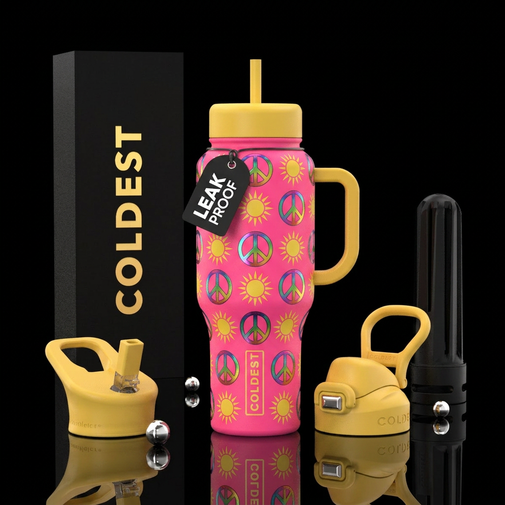 Sunny Peace water bottle design